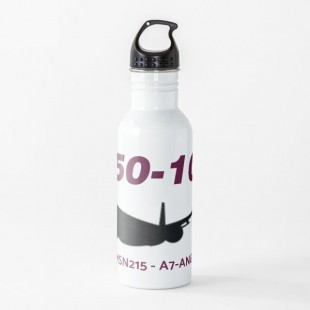 Airbus A350 1000 MSN215 A7 ANG Water Bottle-by AvgeeKCentral