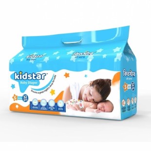 Kidstar Baby Diaper Small 3-8KG 32 Pcs